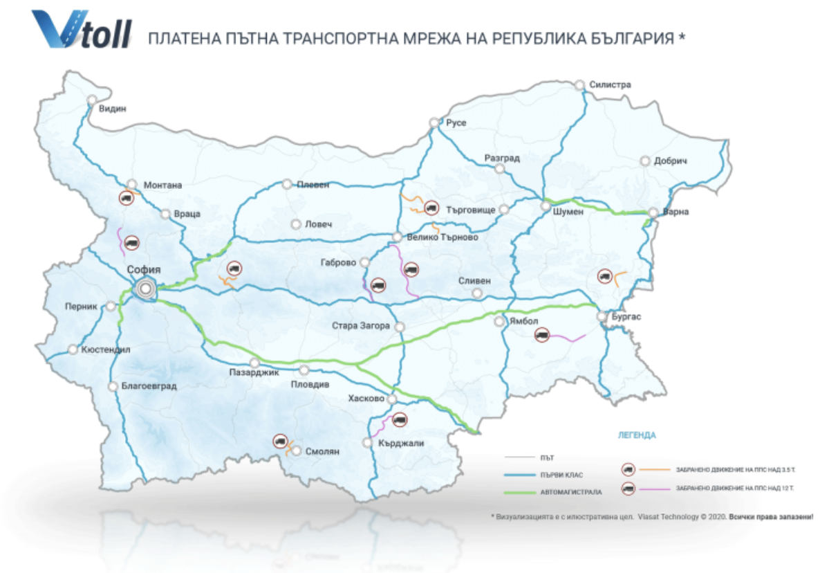 платена пътна транспортна мрежа на република българия тол такси